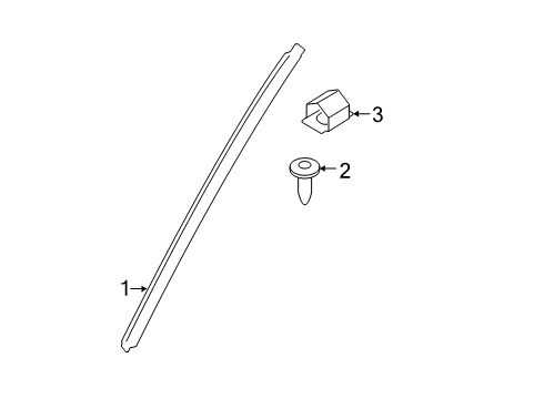 2020 BMW M8 Exterior Trim - Roof STRIP, COLUMN A LEFT Diagram for 51217456029