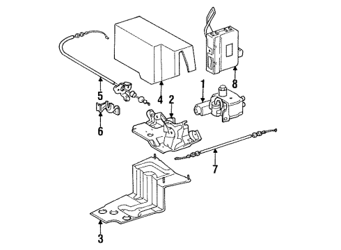 1995 Toyota Camry Cruise Control System Cable Diagram for 78150-33040