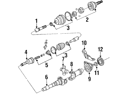 1992 Plymouth Acclaim Drive Axles - Front Front Drive Shaft Diagram for 4511474