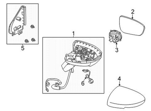 2021 Nissan Rogue Outside Mirrors COVER-MIRROR BODY, LH Diagram for 96374-6RR0A