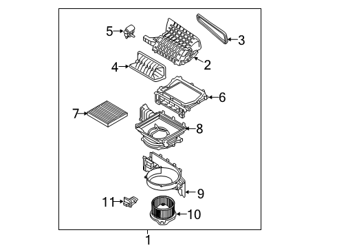 2020 Kia Telluride Auxiliary Heater & A/C Pad U Diagram for 97131S9000