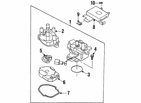 1997 Nissan Sentra Ignition System Seal-O Ring Diagram for 22131-0M200