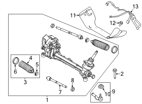2018 Ford Focus Steering Gear & Linkage Shield Diagram for F1FZ-3C567-A