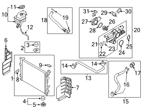 2015 Kia Optima Powertrain Control Fitting Assembly-COOLANT Diagram for 256302G650