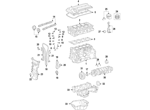 2012 Nissan Juke Engine Parts, Mounts, Cylinder Head & Valves, Camshaft & Timing, Oil Pan, Oil Pump, Crankshaft & Bearings, Pistons, Rings & Bearings, Variable Valve Timing BUSHING CRANKSHAFT Std Grade 0 Diagram for 12207-1KC0A