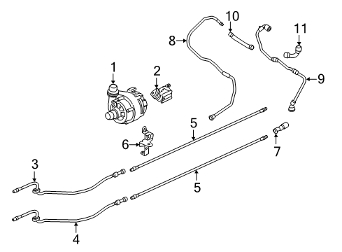 2017 BMW i3 Water Pump Refrigerant Pipe Diagram for 17127616033