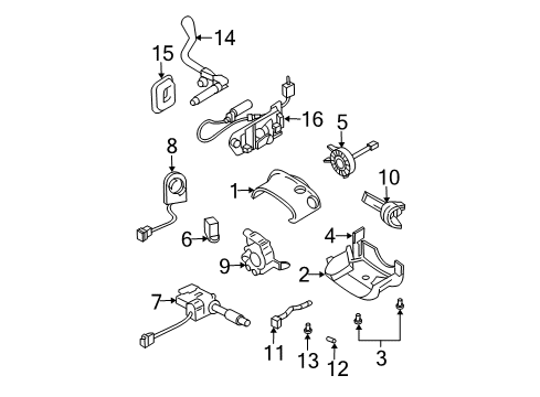 2005 Buick Rendezvous Gear Shift Control - AT Shift Control Cable Diagram for 19368078