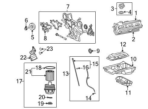 2010 Lexus GS460 Engine Parts, Mounts, Cylinder Head & Valves, Camshaft & Timing, Oil Pan, Oil Pump, Crankshaft & Bearings, Pistons, Rings & Bearings, Variable Valve Timing Guide Sub-Assy, Oil Level Gage Diagram for 11409-38060