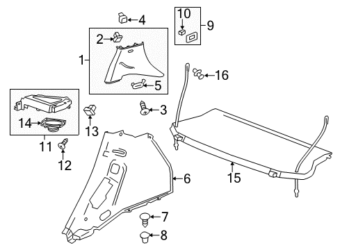  Molding, Quarter Window Garnish Diagram for 95298777