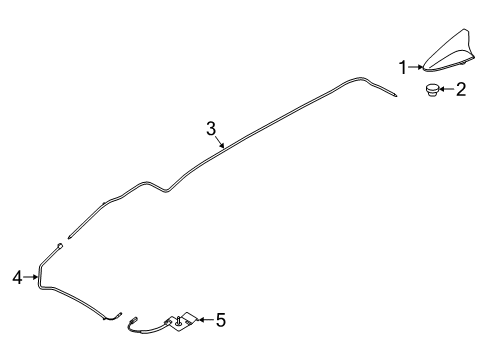 2021 Kia Telluride Antenna & Radio Feeder Cable-Antenna Diagram for 96230S9000