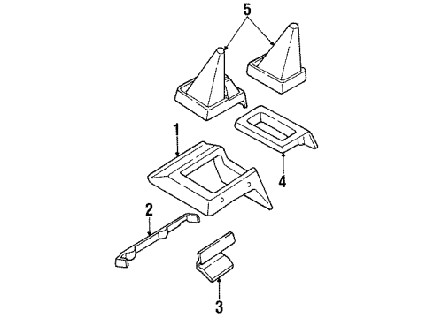 1995 Honda Passport Console Bracket, Support Diagram for 8-94463-384-0