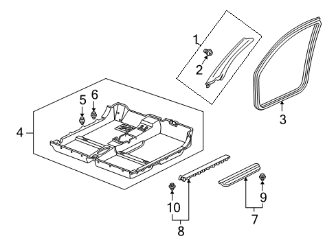 2002 Honda Insight Interior Trim - Pillars, Rocker & Floor Garnish Assy., L. FR. Pillar *NH220L* (CLEAR GRAY) Diagram for 84151-S3Y-003ZA