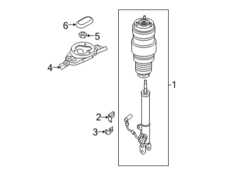 2015 Hyundai Equus Struts & Components - Front Bracket, RH Diagram for 54692-3N000