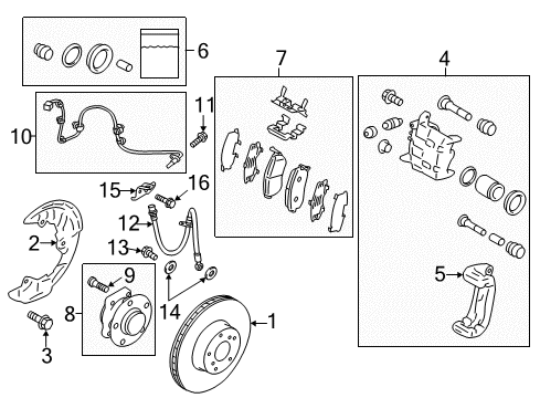 2014 Scion FR-S Anti-Lock Brakes Rear Speed Sensor Diagram for SU003-00665