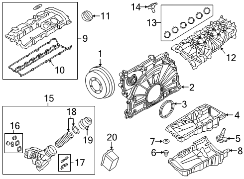 2020 BMW 745e xDrive Powertrain Control BASIC COTROL UNIT DME Diagram for 12149894832