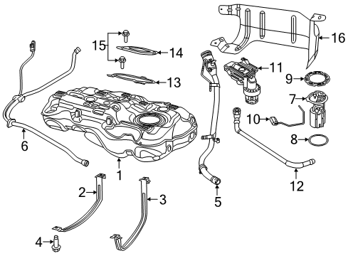 2018 Fiat 500X Fuel Supply Screw-HEXAGON FLANGE Head Diagram for 6511859AA