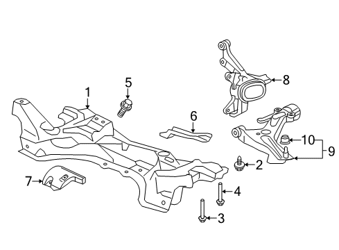 2016 Honda Fit Front Suspension Components, Lower Control Arm, Stabilizer Bar KIT, FR. BOOT ARM Diagram for 06510-T5A-315