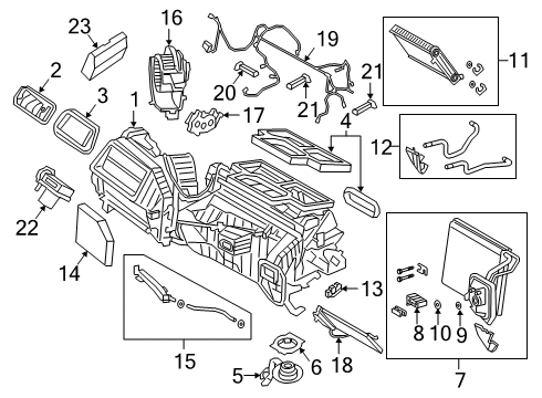 2021 BMW 330e xDrive Switches & Sensors EVAPORATOR WITH EXPANSION VA Diagram for 64119495819