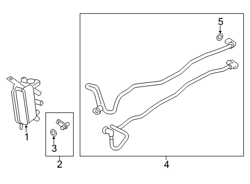 2014 BMW 528i xDrive Trans Oil Cooler Automatic Transmission Oil Cooler Diagram for 17217638581