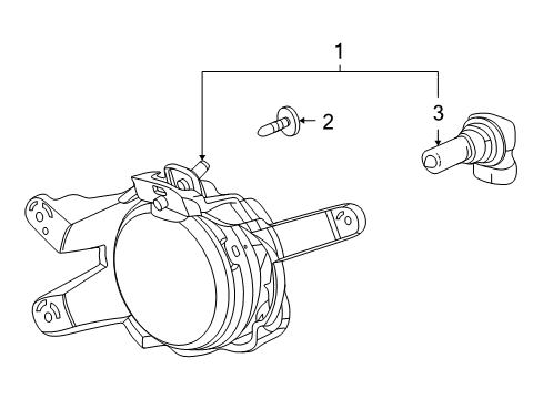 2011 Chevrolet Cruze Bulbs Fog Lamp Assembly Diagram for 95169824