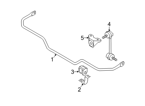 2003 Nissan Murano Stabilizer Bar & Components - Rear Bracket-Rear Stabilizer Diagram for 54650-CA000