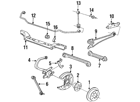 1989 Acura Legend Rear Brakes Hose A, Rear Brake (Nichirin) Diagram for 46430-SG0-013
