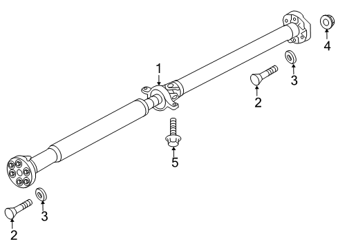 2013 Hyundai Genesis Coupe Drive Shaft - Rear Shaft Assembly-PROPELLER Diagram for 49300-2M450
