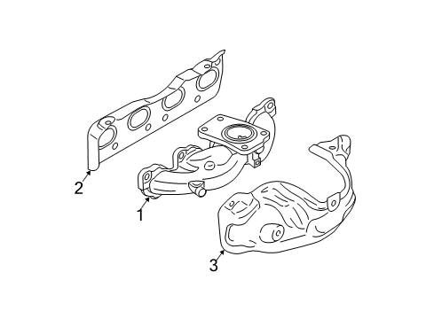 2016 Nissan Juke Exhaust Manifold Cover-Exhaust Manifold Diagram for 16590-1KC0A
