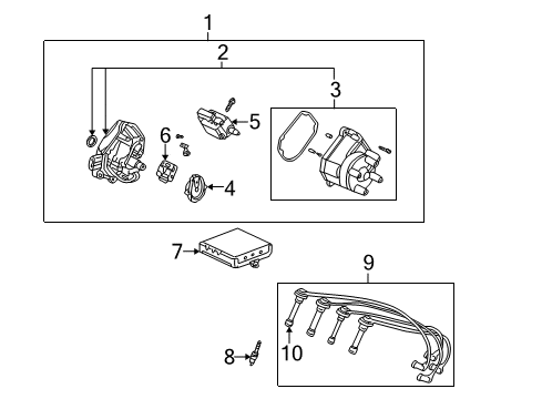 2000 Honda Accord Ignition System Ecu Diagram for 37820-PAA-405