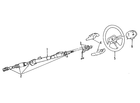 1994 Isuzu Rodeo Steering Column & Wheel, Steering Gear & Linkage Column, Steering Diagram for 8-97087-527-0