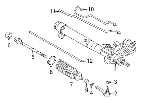 2000 Cadillac Seville P/S Pump & Hoses, Steering Gear & Linkage Gear Assembly Diagram for 19330422