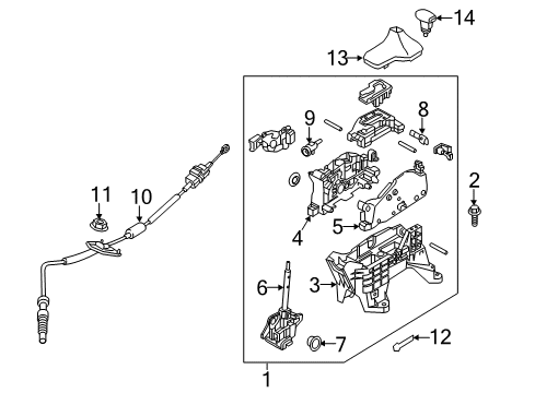 2018 Kia Niro Center Console Boot Assembly-Shift LEVE Diagram for 84645G5000TB2