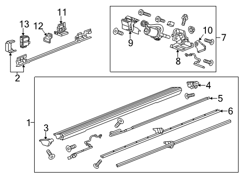 2016 Chevrolet Tahoe Running Board Rear Bracket Shield Diagram for 15932168