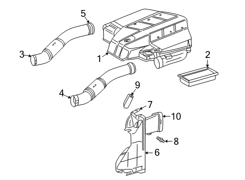 2006 Chrysler Crossfire Filters Cover-Engine Diagram for 5140405AB