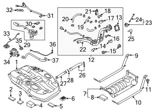 2017 Kia Optima Fuel Supply Filter Assembly-Air Diagram for 31453C1100