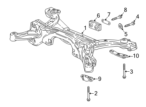 2019 Honda CR-V Suspension Mounting - Rear Damper, RR. Sub-Frame Dynamic Diagram for 50402-TLA-A02