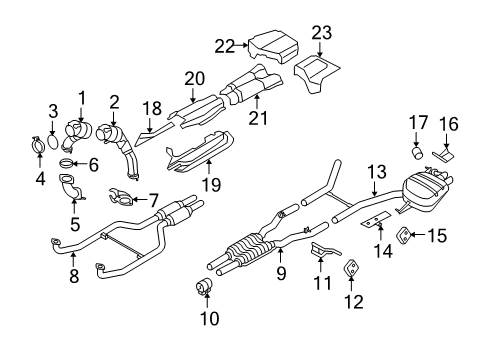 2009 BMW 750i Exhaust Components Retaining Bracket, Right Diagram for 18207590550