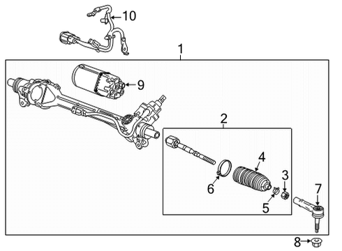 2020 Chevrolet Corvette Steering Column & Wheel, Steering Gear & Linkage Motor Diagram for 85108994