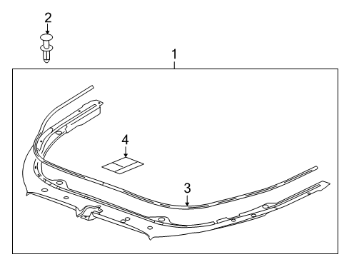 2011 Buick LaCrosse Splash Shields Sight Shield Diagram for 22783129