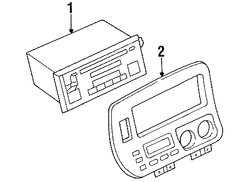1999 Plymouth Grand Voyager Cluster & Switches -A/C And Heater With Zone Diagram for 4677667AE