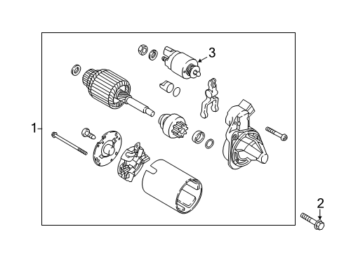 2022 Hyundai Kona Starter Starter Assy Diagram for 361002M417