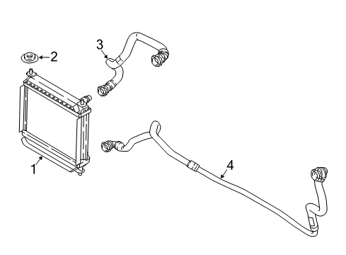 2021 BMW X3 Radiator & Components Hose, External Radiator Diagram for 17127535549