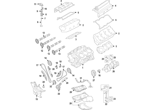 2020 Jeep Wrangler Engine Parts, Mounts, Cylinder Head & Valves, Camshaft & Timing, Oil Pan, Oil Pump, Crankshaft & Bearings, Pistons, Rings & Bearings, Variable Valve Timing INSULATOR-Engine Mount Diagram for 68284621AB