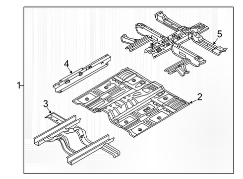 2022 Kia Sorento Floor & Rails Panel Assembly-Center Fl Diagram for 65101R5010