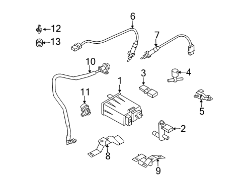 2007 Nissan 350Z Powertrain Control Damper Assy-Fuel Diagram for 22675-EV10B