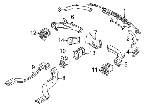 OEM Ford AH6Z-19893-AG - Louver