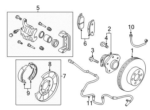 2014 Nissan Juke Anti-Lock Brakes Sensor Assembly Anti Ski, Rear Diagram for 47900-1KA0A