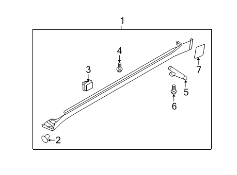 2013 Hyundai Equus Exterior Trim - Pillars, Rocker & Floor Clip-Side Garnish Mounting Diagram for 87756-3N100