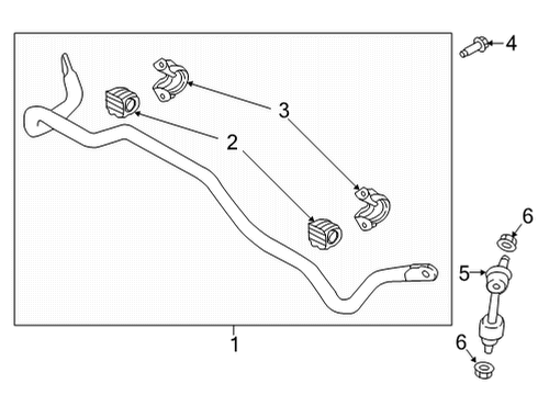 2022 Hyundai Tucson Stabilizer Bar & Components - Rear BAR ASSY-RR STABILIZER Diagram for 55510-N9200