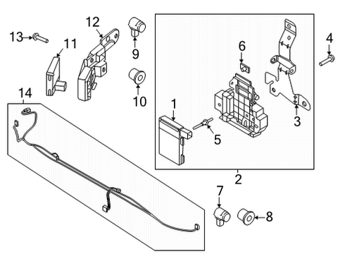 2021 Ford F-150 Cruise Control Support Stud Diagram for -W717467-S439